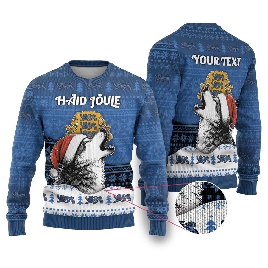 Personalized Estonia Christmas Ugly Christmas Sweater Haid Joule - Wonder Print Shop