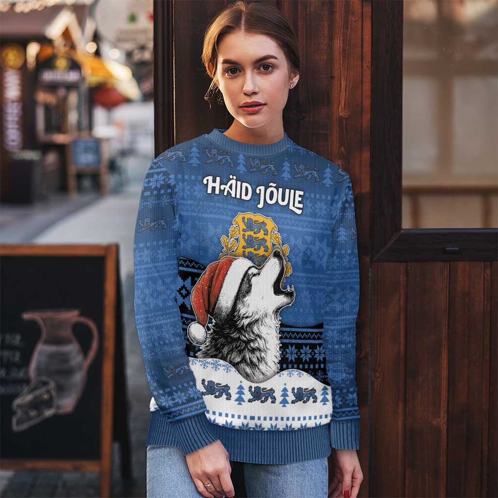 Personalized Estonia Christmas Ugly Christmas Sweater Haid Joule - Wonder Print Shop