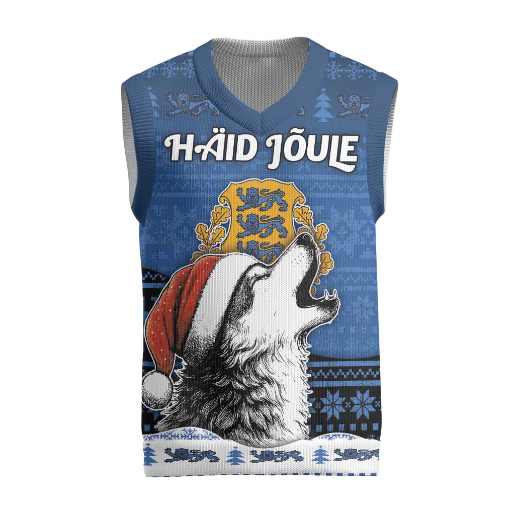 Personalized Estonia Christmas Knitted V-Neck Vest Haid Joule - Wonder Print Shop