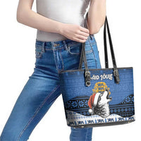 Estonia Christmas Leather Tote Bag Haid Joule - Wonder Print Shop