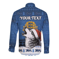 Personalized Estonia Christmas Long Sleeve Button Shirt Haid Joule - Wonder Print Shop