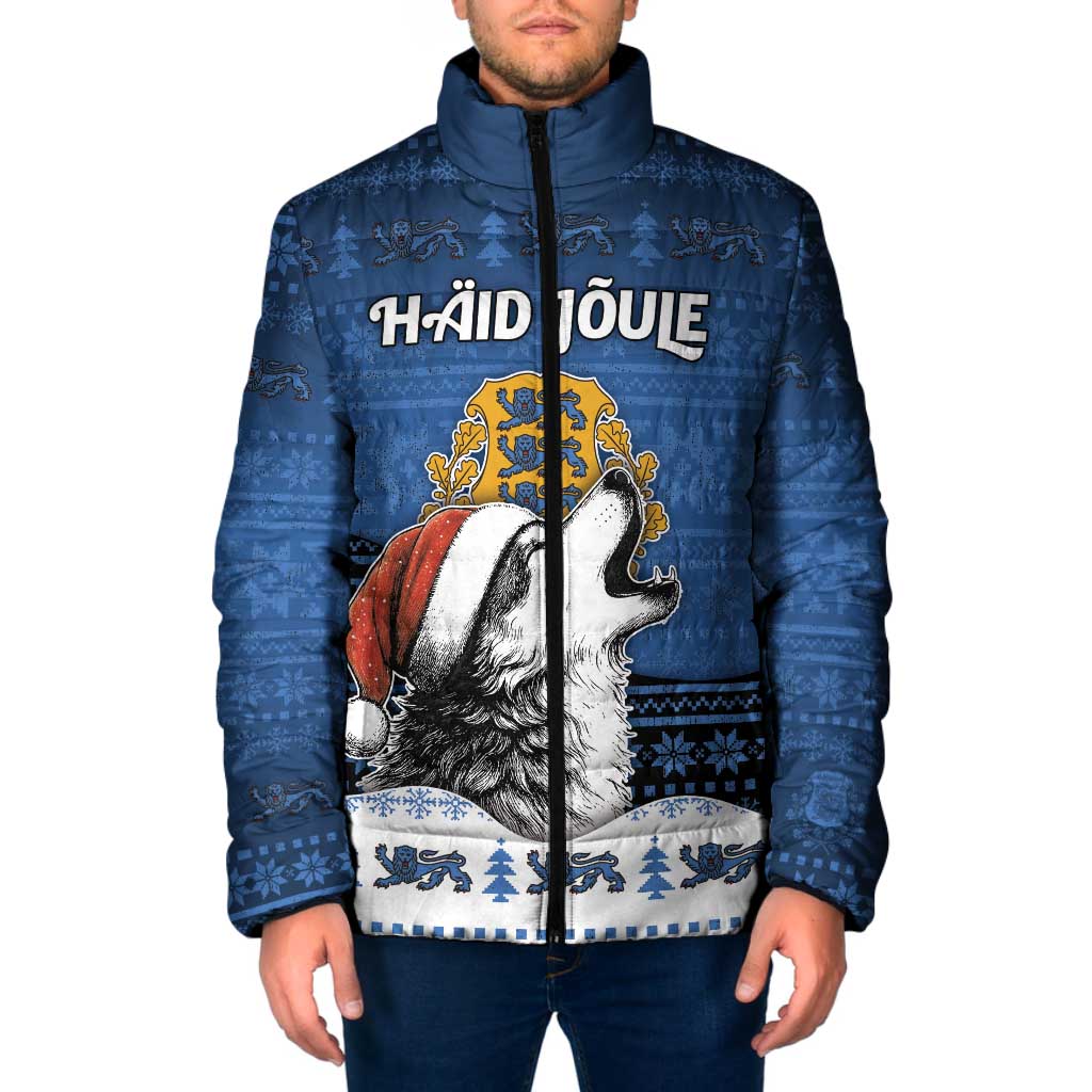 Personalized Estonia Christmas Padded Jacket Haid Joule - Wonder Print Shop