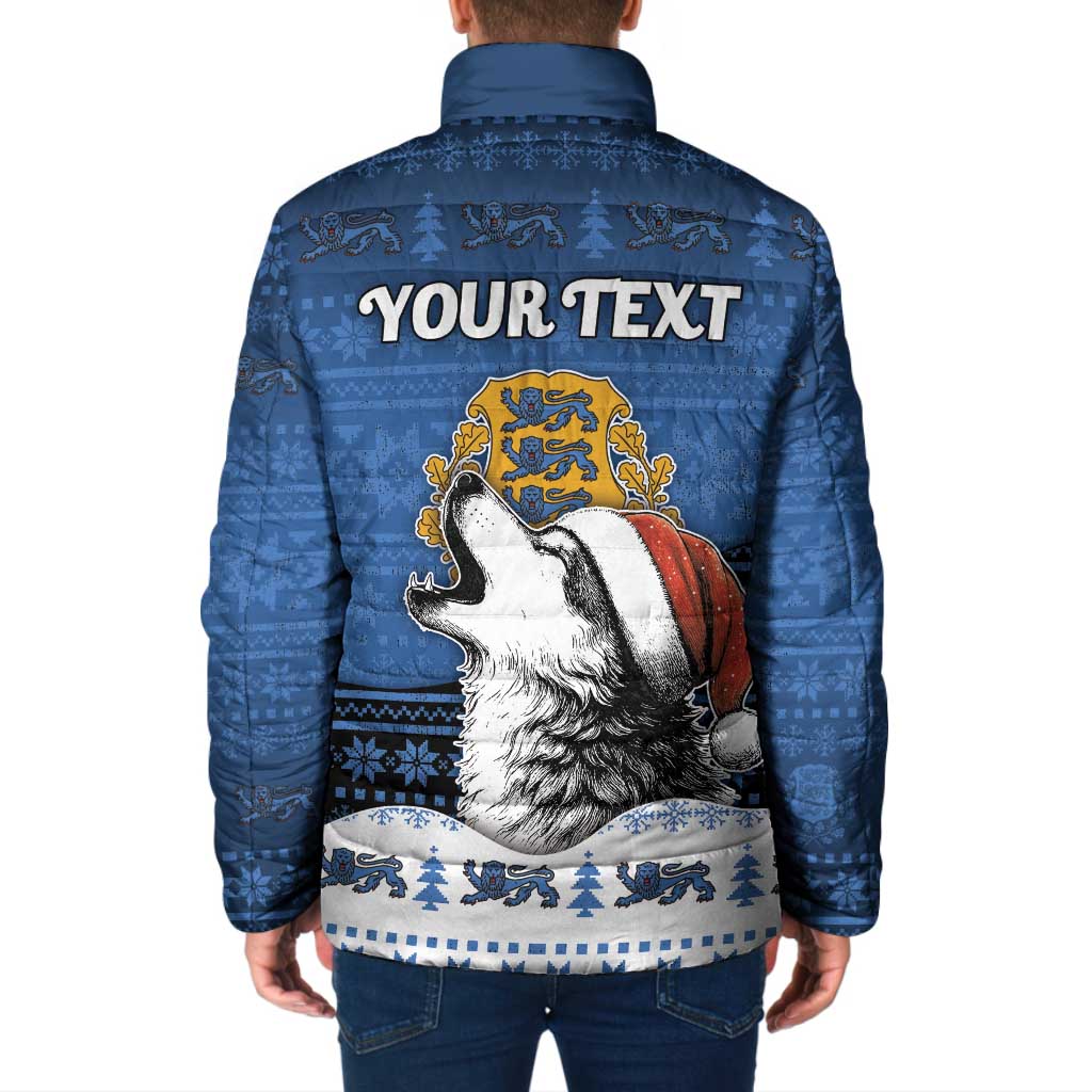 Personalized Estonia Christmas Padded Jacket Haid Joule - Wonder Print Shop