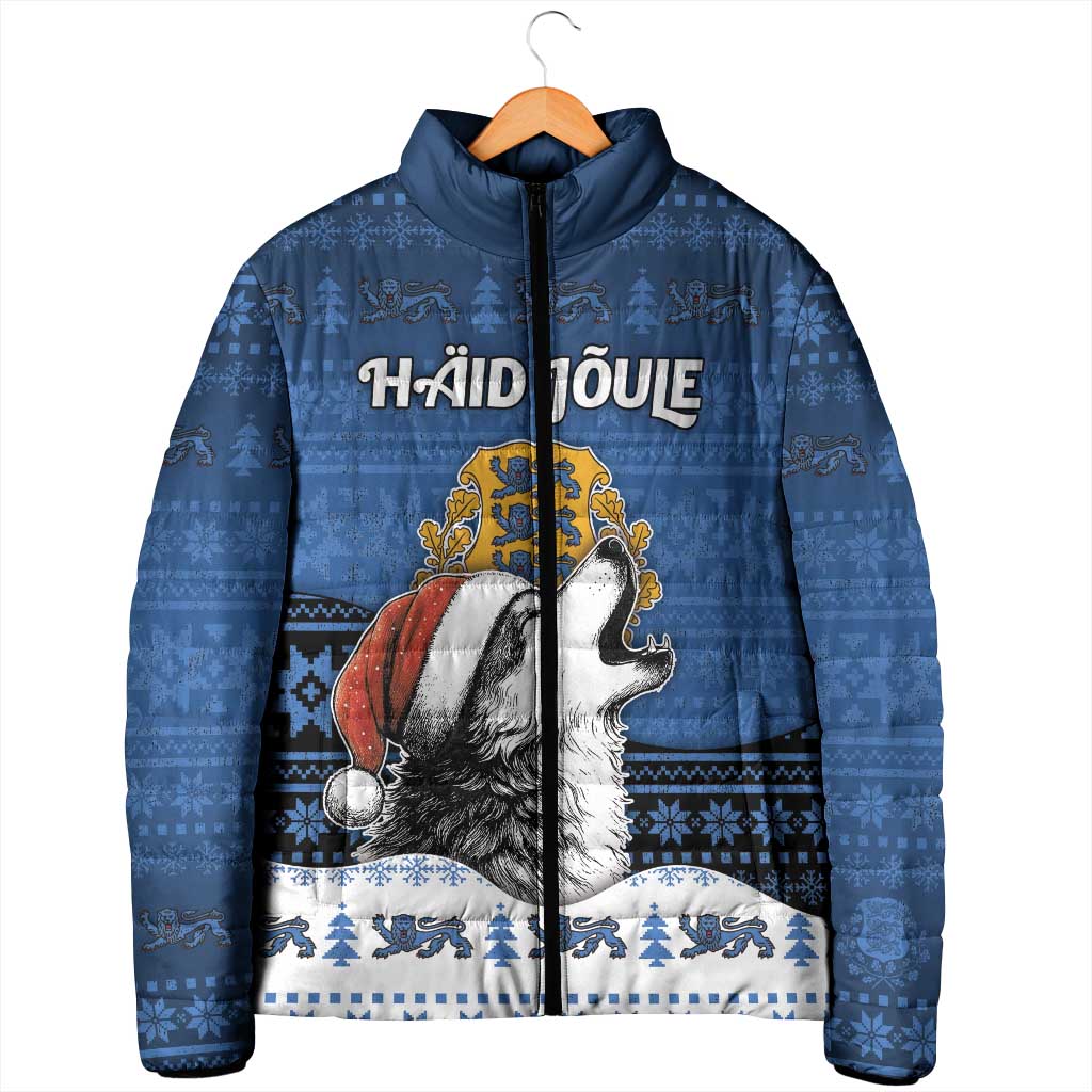 Personalized Estonia Christmas Padded Jacket Haid Joule - Wonder Print Shop