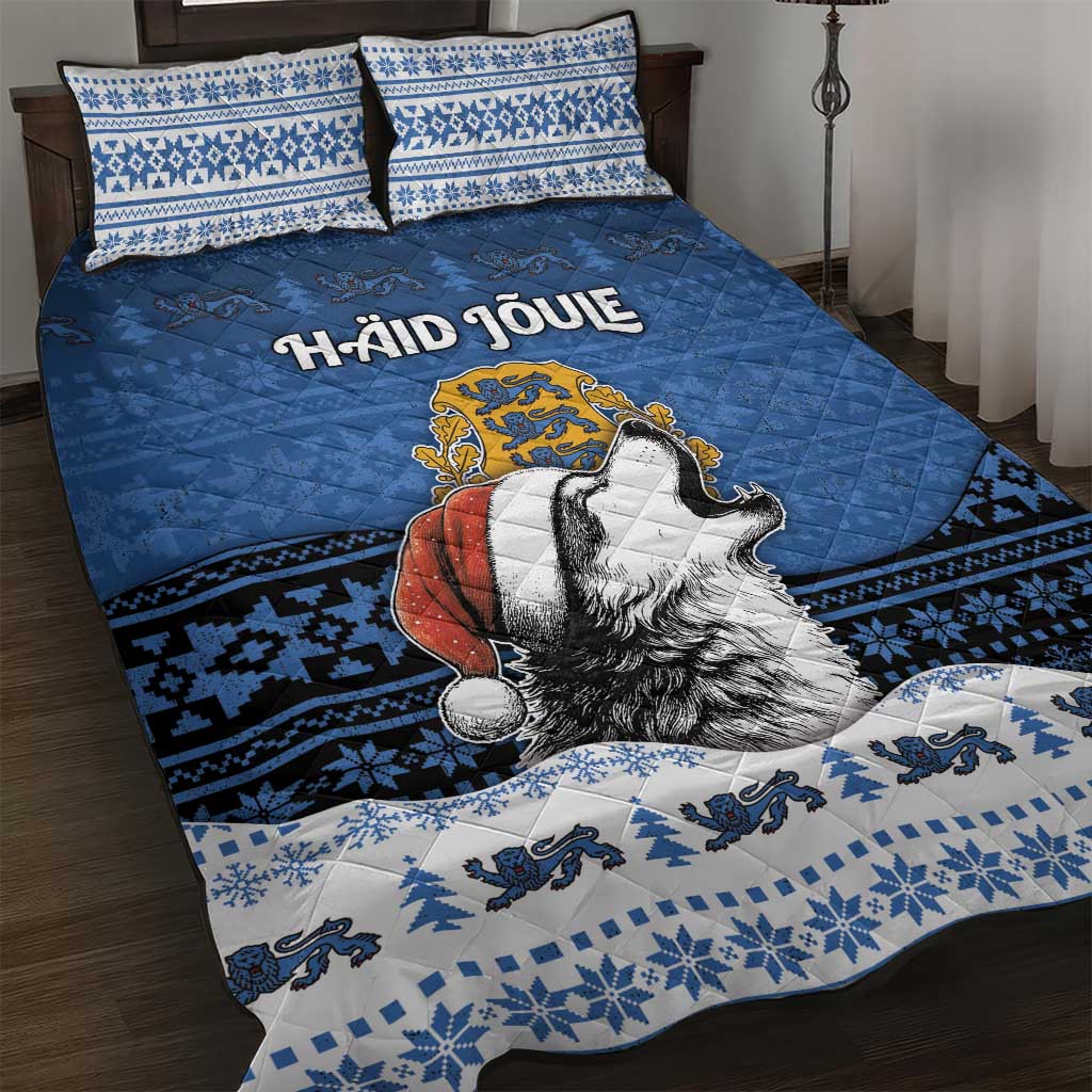 Estonia Christmas Quilt Bed Set Haid Joule - Wonder Print Shop