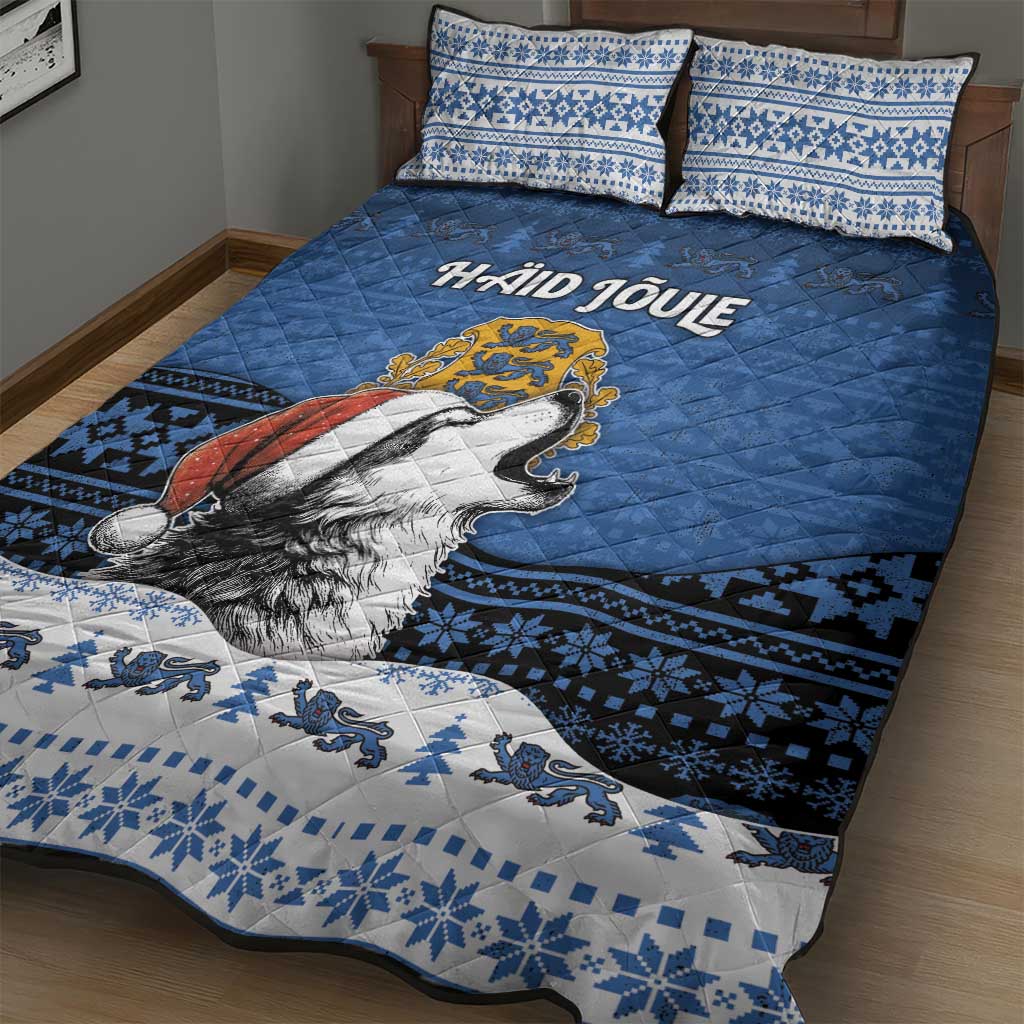 Estonia Christmas Quilt Bed Set Haid Joule - Wonder Print Shop
