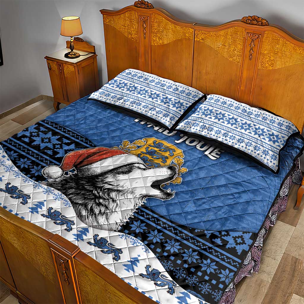 Estonia Christmas Quilt Bed Set Haid Joule - Wonder Print Shop