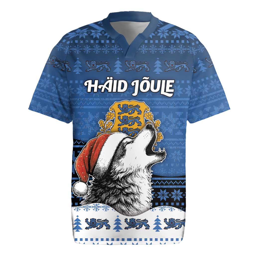 Personalized Estonia Christmas Rugby Jersey Haid Joule - Wonder Print Shop