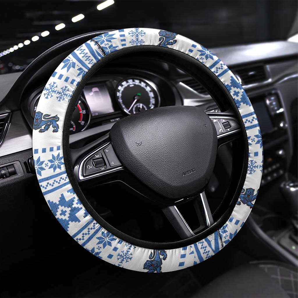 Estonia Christmas Steering Wheel Cover Haid Joule - Wonder Print Shop