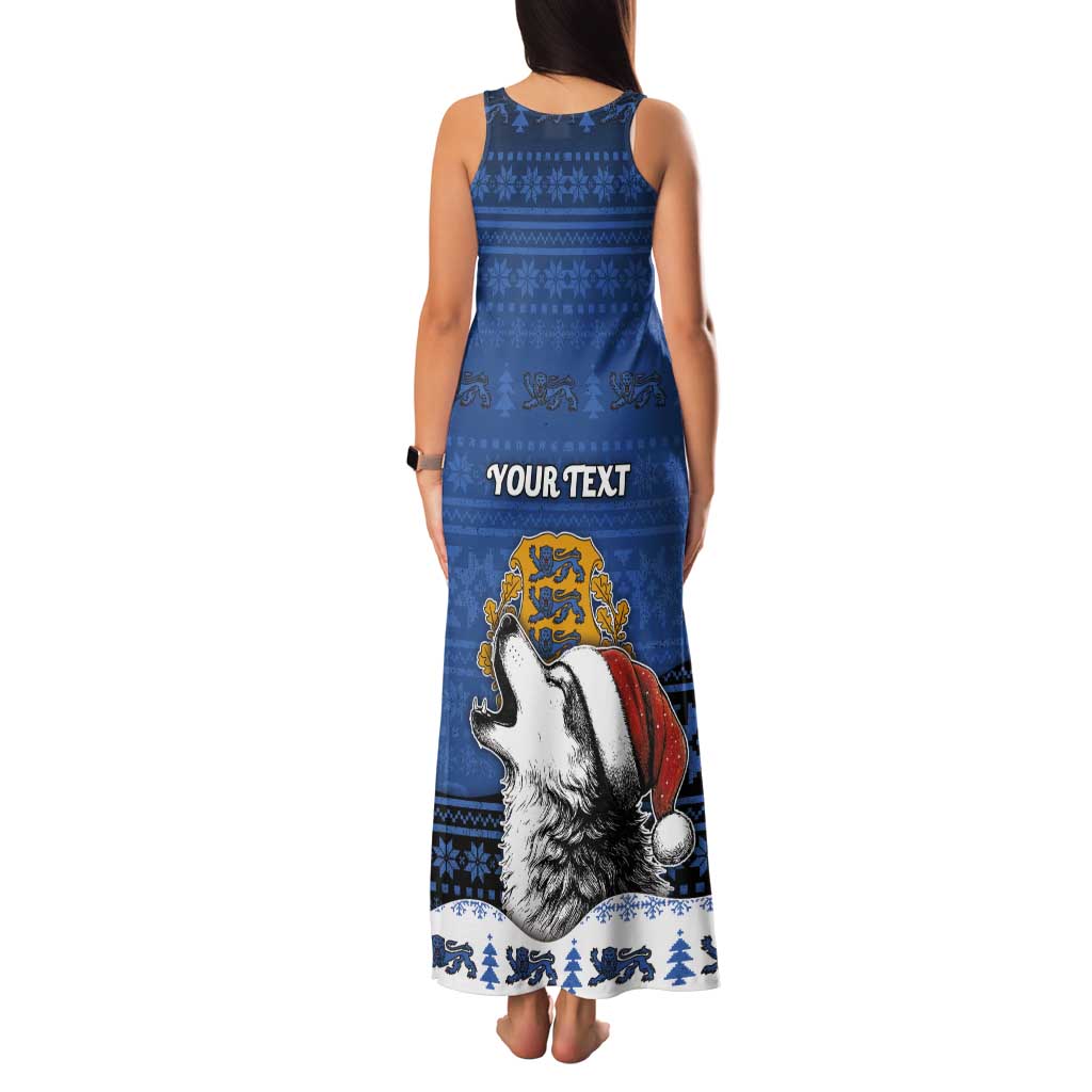 Personalized Estonia Christmas Tank Maxi Dress Haid Joule - Wonder Print Shop