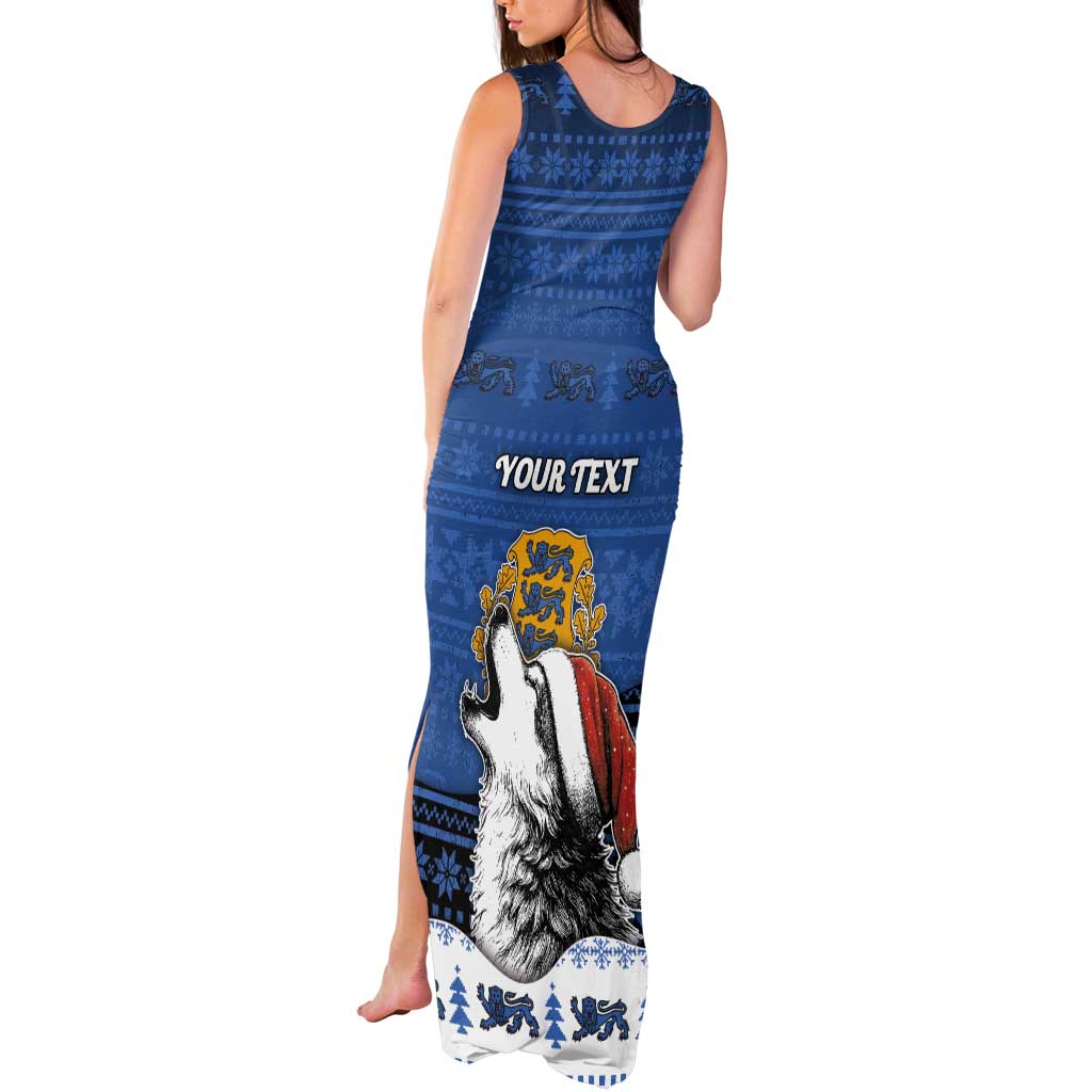 Personalized Estonia Christmas Tank Maxi Dress Haid Joule - Wonder Print Shop