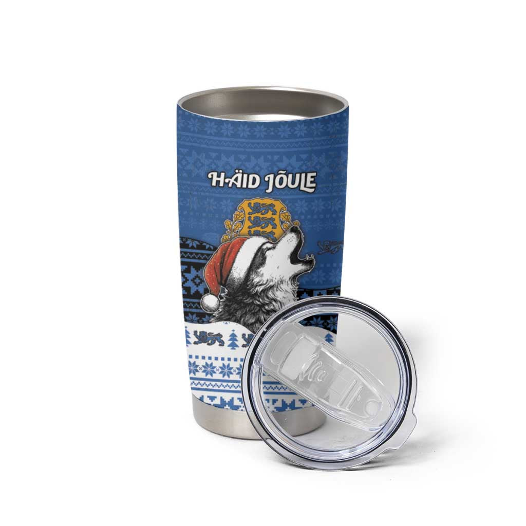 Personalized Estonia Christmas Tumbler Cup Haid Joule - Wonder Print Shop