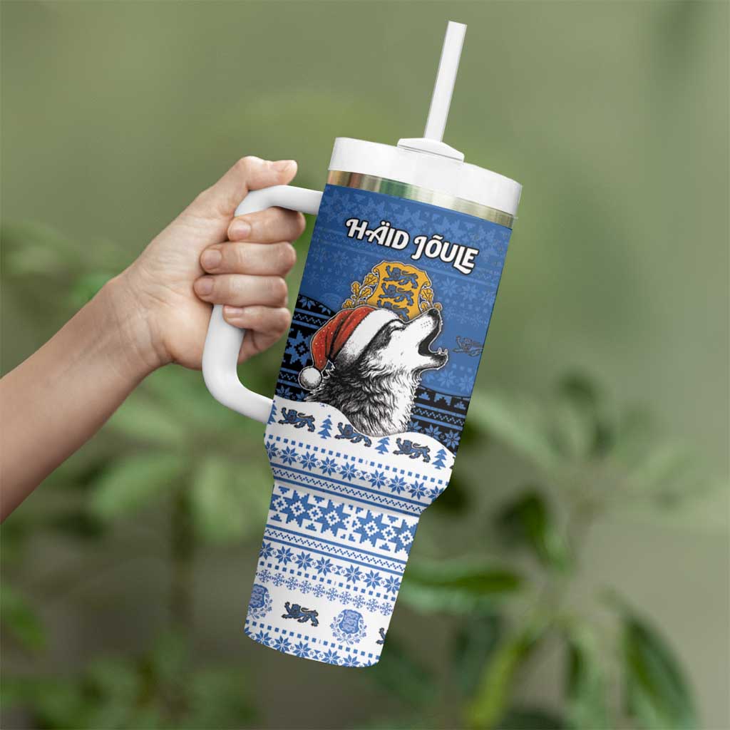 Personalized Estonia Christmas Tumbler With Handle Haid Joule - Wonder Print Shop