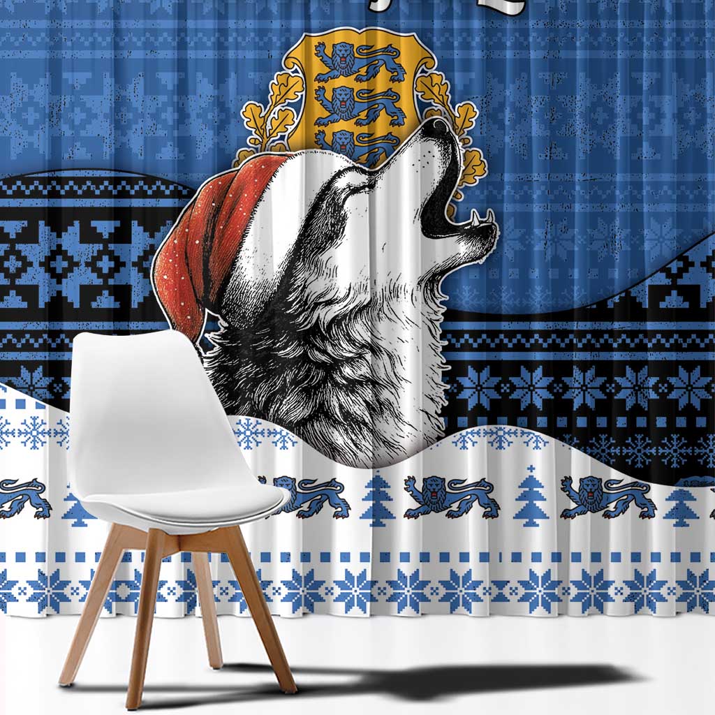 Estonia Christmas Window Curtain Haid Joule - Wonder Print Shop