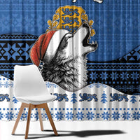 Estonia Christmas Window Curtain Haid Joule - Wonder Print Shop
