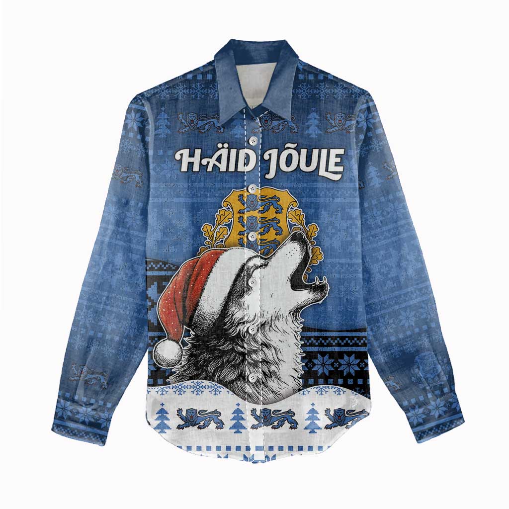 Personalized Estonia Christmas Women Casual Shirt Haid Joule - Wonder Print Shop