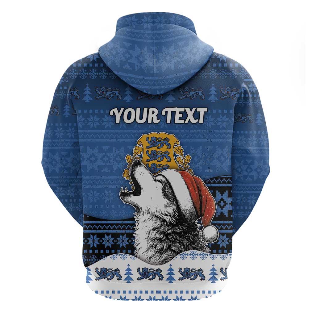 Personalized Estonia Christmas Zip Hoodie Haid Joule - Wonder Print Shop