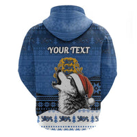 Personalized Estonia Christmas Zip Hoodie Haid Joule - Wonder Print Shop