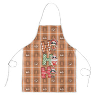 Panda Christmas Apron Ho Ho Ho Caramel Pattern - Wonder Print Shop