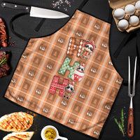 Panda Christmas Apron Ho Ho Ho Caramel Pattern - Wonder Print Shop