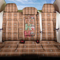 Panda Christmas Back Car Seat Cover Ho Ho Ho Caramel Pattern - Wonder Print Shop