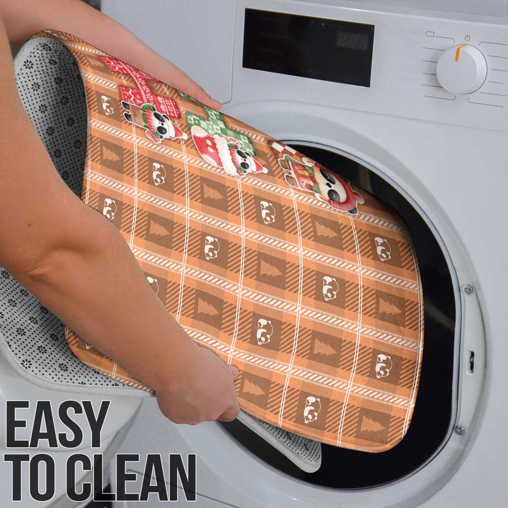 Panda Christmas Bathroom Set Ho Ho Ho Caramel Pattern - Wonder Print Shop