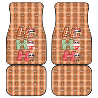 Panda Christmas Car Mats Ho Ho Ho Caramel Pattern - Wonder Print Shop