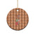 Panda Christmas Ceramic Ornament Ho Ho Ho Caramel Pattern - Wonder Print Shop