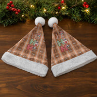 Panda Christmas Santa Hat Ho Ho Ho Caramel Pattern - Wonder Print Shop