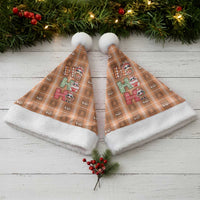 Panda Christmas Santa Hat Ho Ho Ho Caramel Pattern - Wonder Print Shop