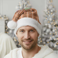 Panda Christmas Santa Hat Ho Ho Ho Caramel Pattern - Wonder Print Shop