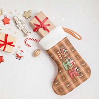 Panda Christmas Stocking Ho Ho Ho Caramel Pattern - Wonder Print Shop