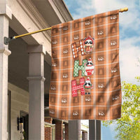 Panda Christmas Garden Flag Ho Ho Ho Caramel Pattern - Wonder Print Shop