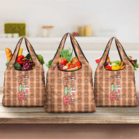 Panda Christmas Grocery Bag Ho Ho Ho Caramel Pattern - Wonder Print Shop