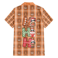Panda Christmas Hawaiian Shirt Ho Ho Ho Caramel Pattern - Wonder Print Shop