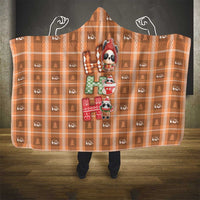 Panda Christmas Hooded Blanket Ho Ho Ho Caramel Pattern - Wonder Print Shop