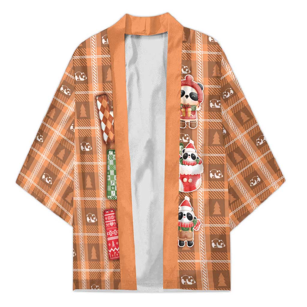 Panda Christmas Kimono Ho Ho Ho Caramel Pattern - Wonder Print Shop