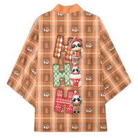 Panda Christmas Kimono Ho Ho Ho Caramel Pattern - Wonder Print Shop