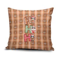 Panda Christmas Pillow Cover Ho Ho Ho Caramel Pattern - Wonder Print Shop