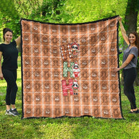 Panda Christmas Quilt Ho Ho Ho Caramel Pattern - Wonder Print Shop