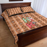 Panda Christmas Quilt Bed Set Ho Ho Ho Caramel Pattern - Wonder Print Shop
