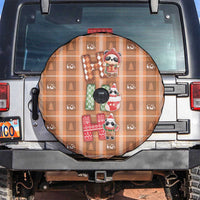 Panda Christmas Spare Tire Cover Ho Ho Ho Caramel Pattern - Wonder Print Shop