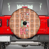Panda Christmas Spare Tire Cover Ho Ho Ho Caramel Pattern - Wonder Print Shop