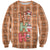 Panda Christmas Sweatshirt Ho Ho Ho Caramel Pattern - Wonder Print Shop