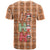 Panda Christmas T Shirt Ho Ho Ho Caramel Pattern - Wonder Print Shop