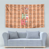 Panda Christmas Tapestry Ho Ho Ho Caramel Pattern - Wonder Print Shop