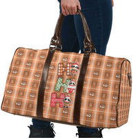 Panda Christmas Travel Bag Ho Ho Ho Caramel Pattern - Wonder Print Shop