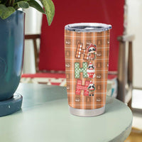 Panda Christmas Tumbler Cup Ho Ho Ho Caramel Pattern - Wonder Print Shop