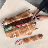 Panda Christmas Umbrella Ho Ho Ho Caramel Pattern - Wonder Print Shop