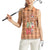 Panda Christmas Women Sleeveless Polo Shirt Ho Ho Ho Caramel Pattern - Wonder Print Shop